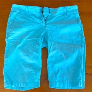 J. Crew turquoise shorts city fit